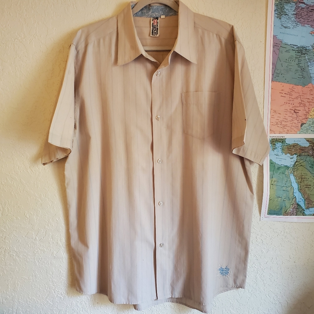 Split Y2k Stripped Button Up - image 1